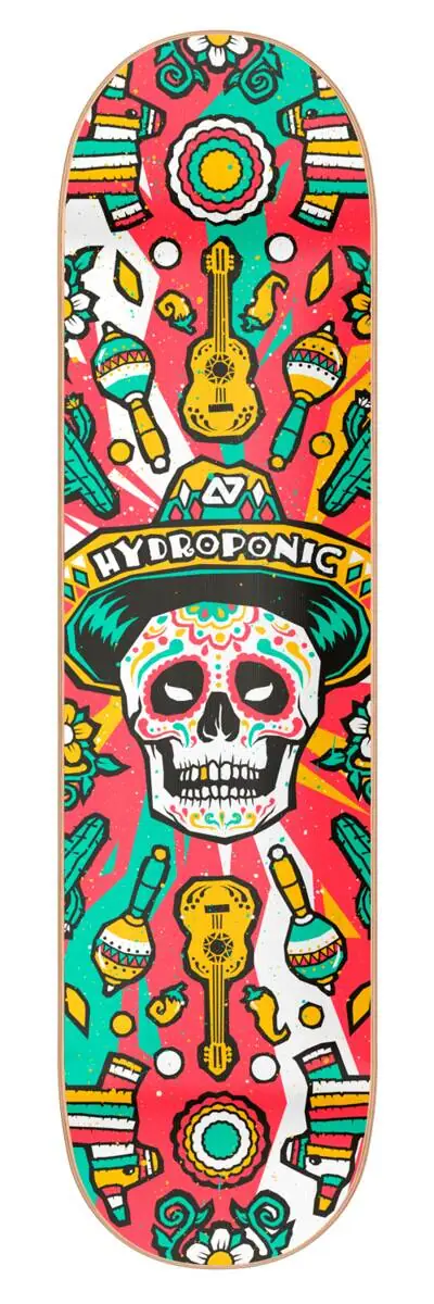 Hydroponic Mexican Skull 2.0 Skateboard Deck 8,5" - Red