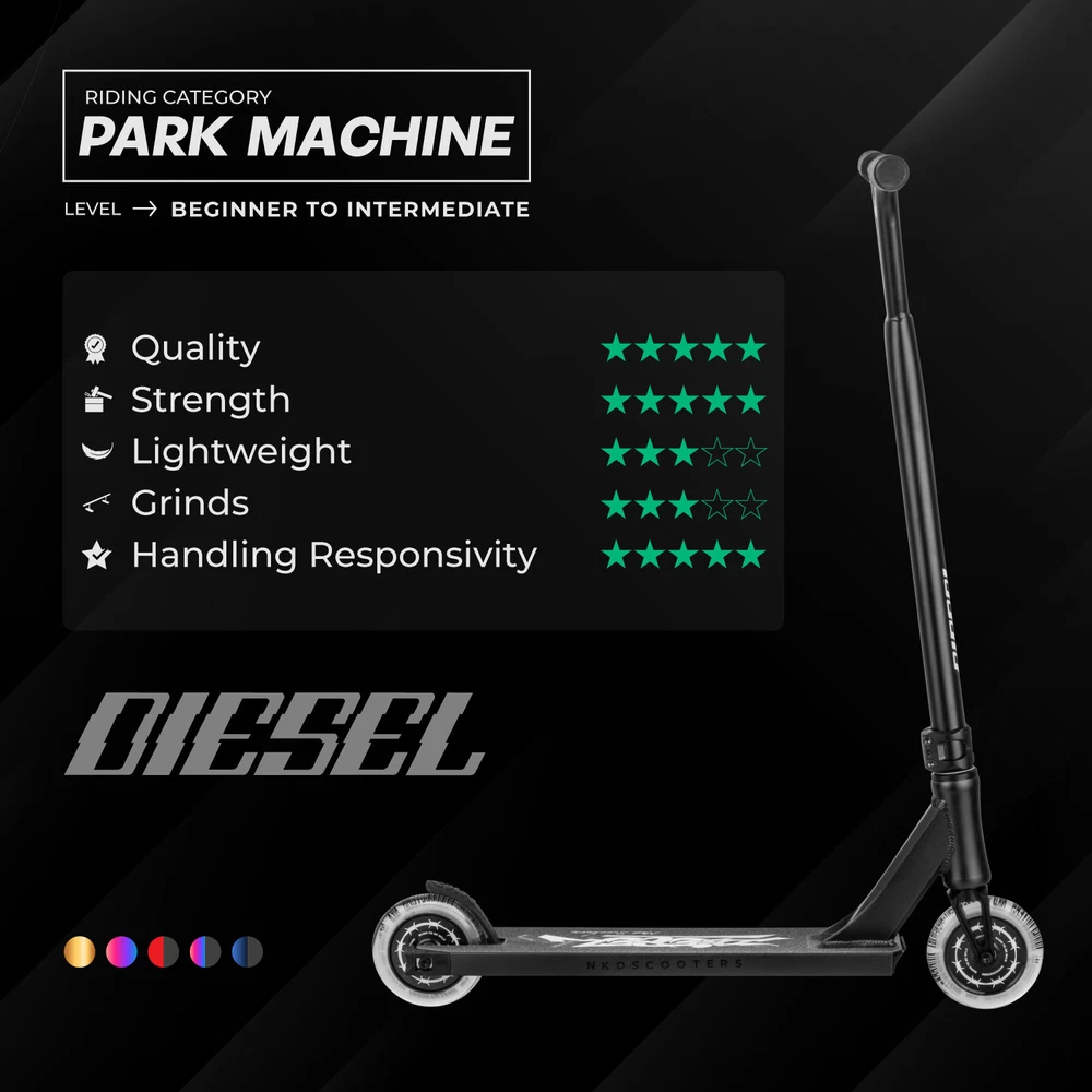 NKD IDC Stunt Scooter - Black/yellow