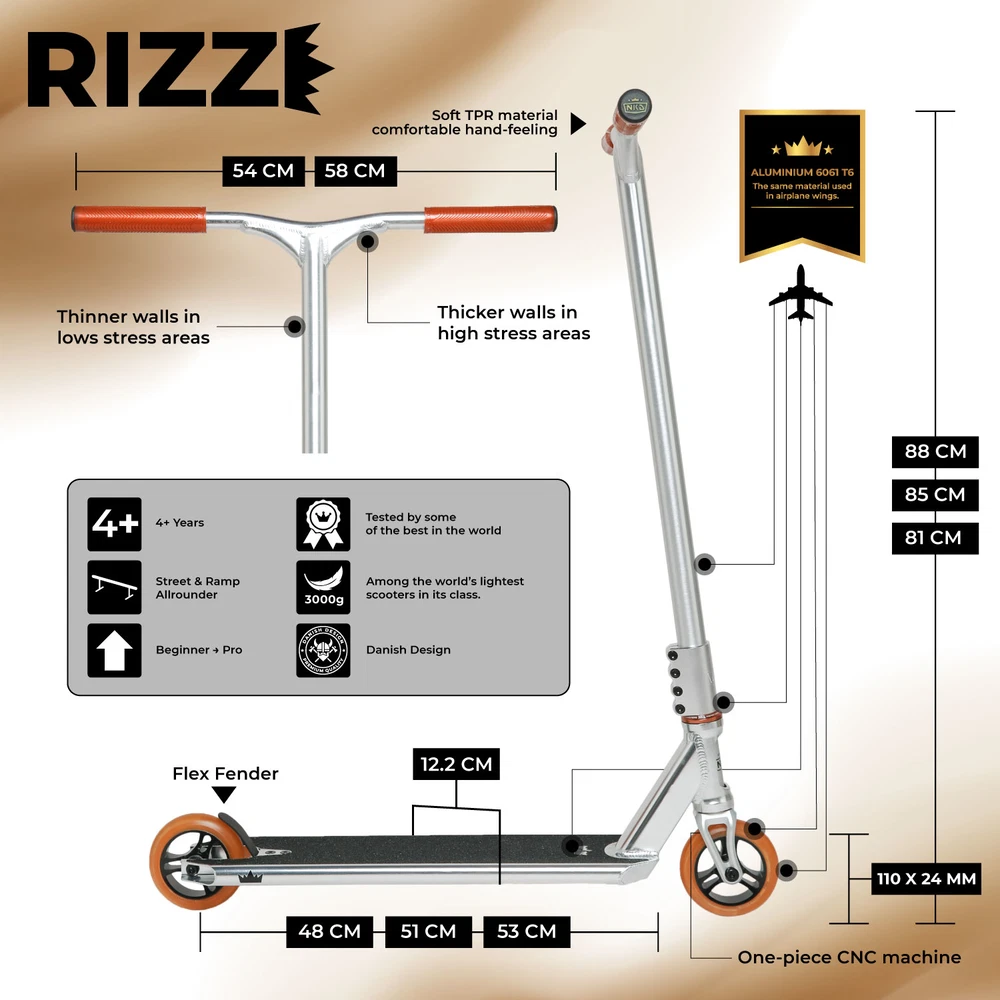 NKD RIZZ Stunt Scooter - Mint/black