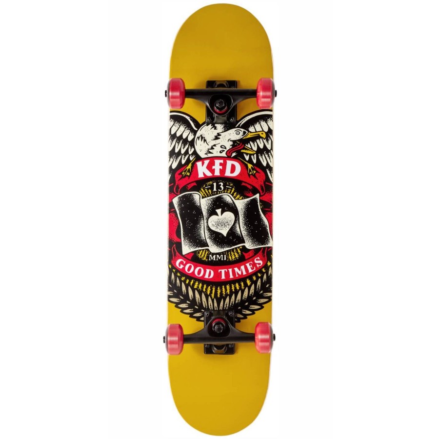 KFD Young Gunz 7.5" Skateboard - Badge Yellow