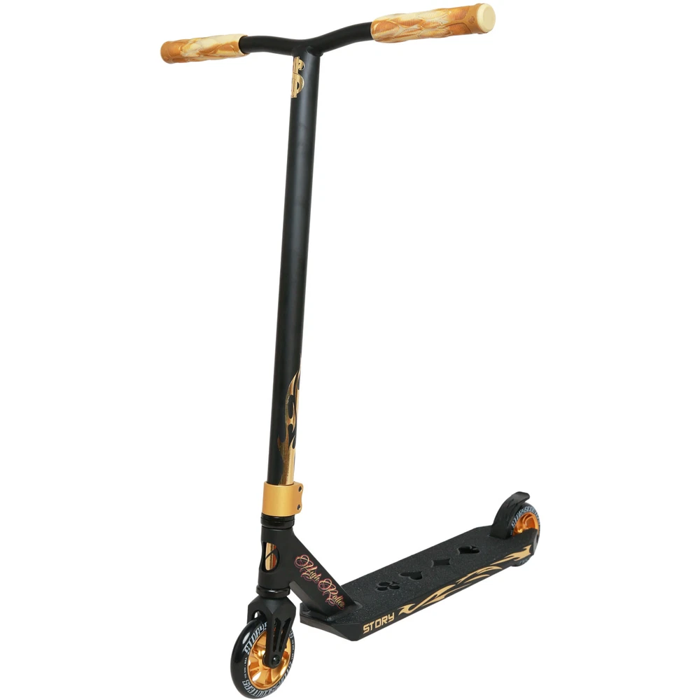 Story High Roller Air Stunt Scooter - Black/gold
