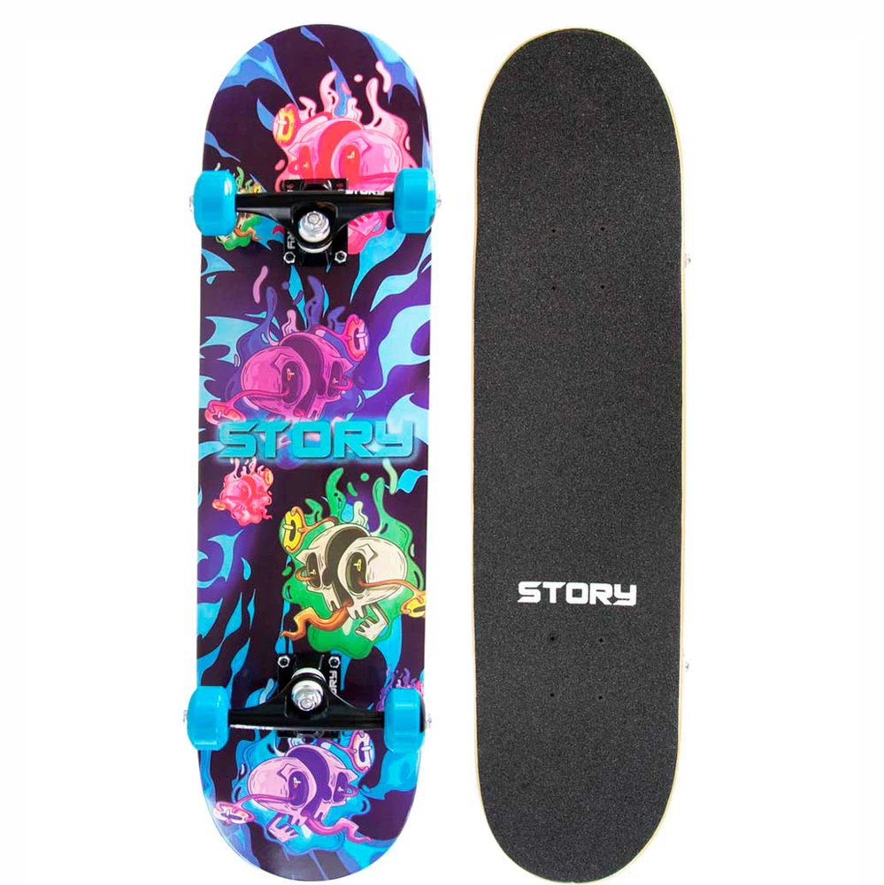 Story 7.5" Skateboard - Blue