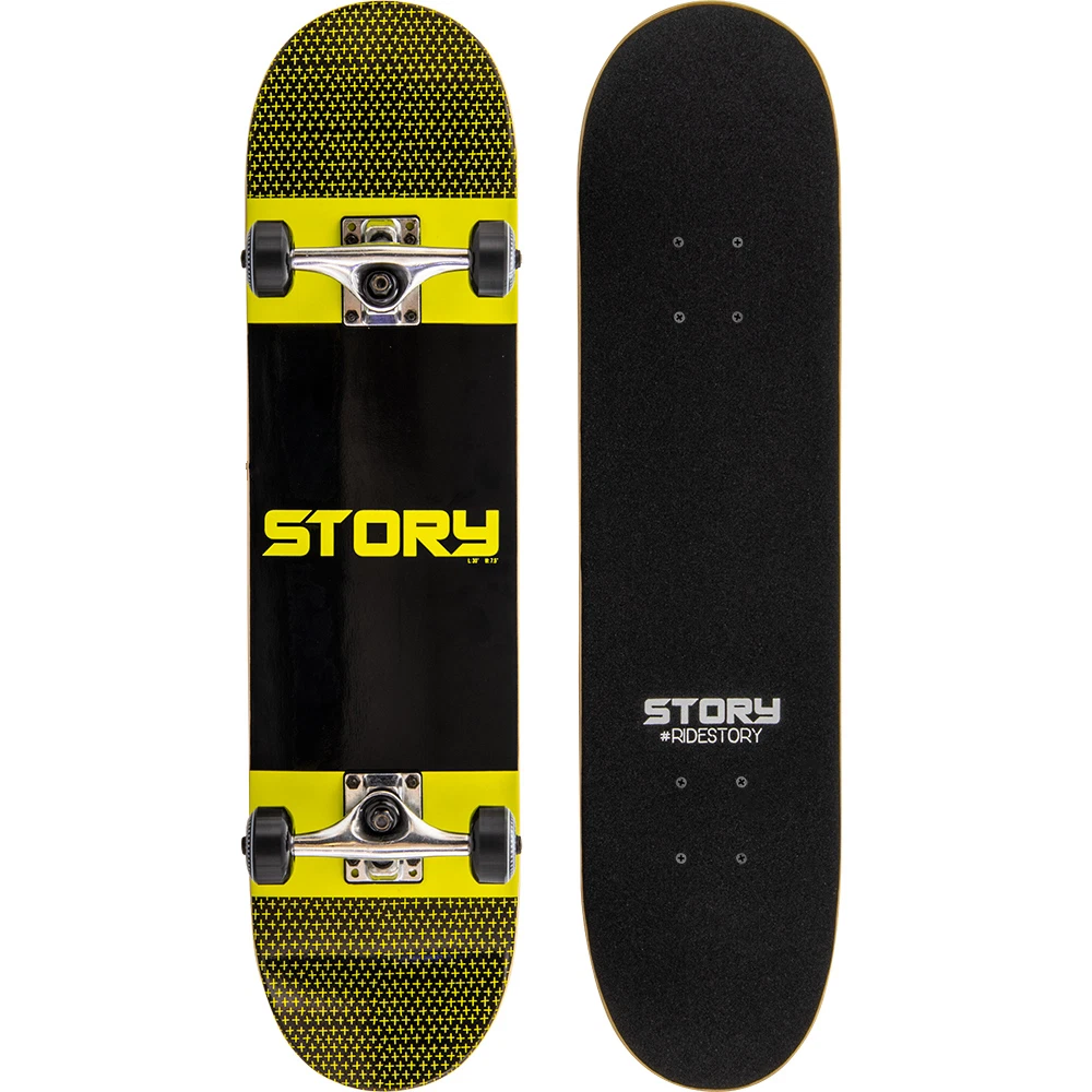 Story 7.5" Skateboard - Blackyellow