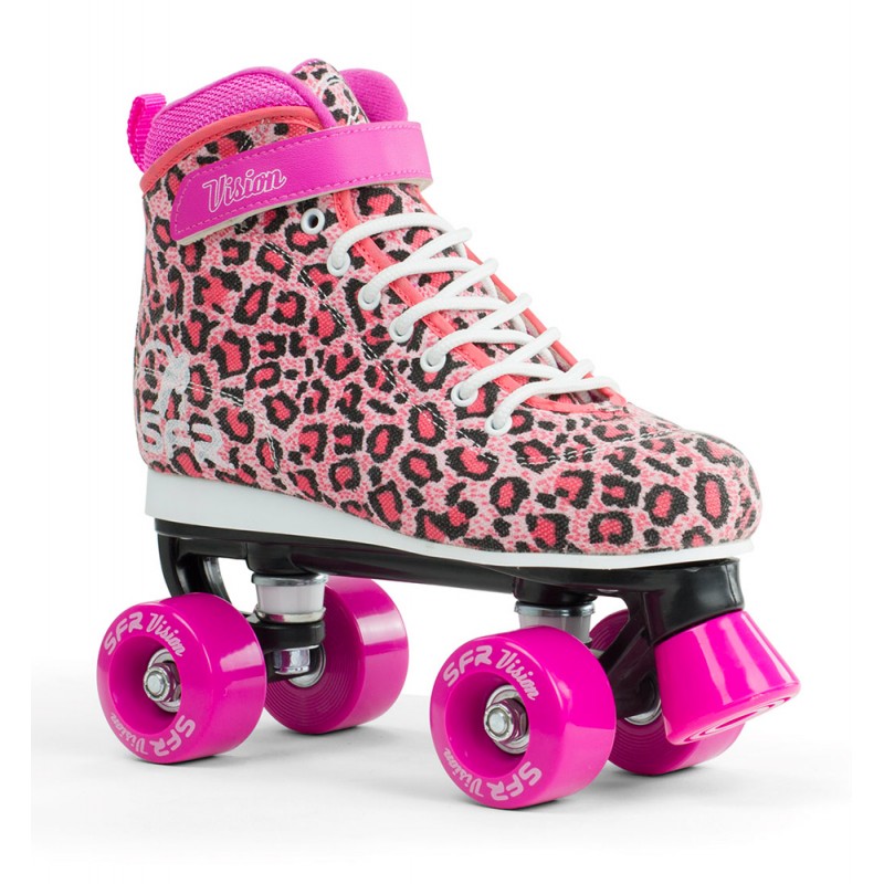 SFR Vision Canvas Kids Quad Skate - Leopard