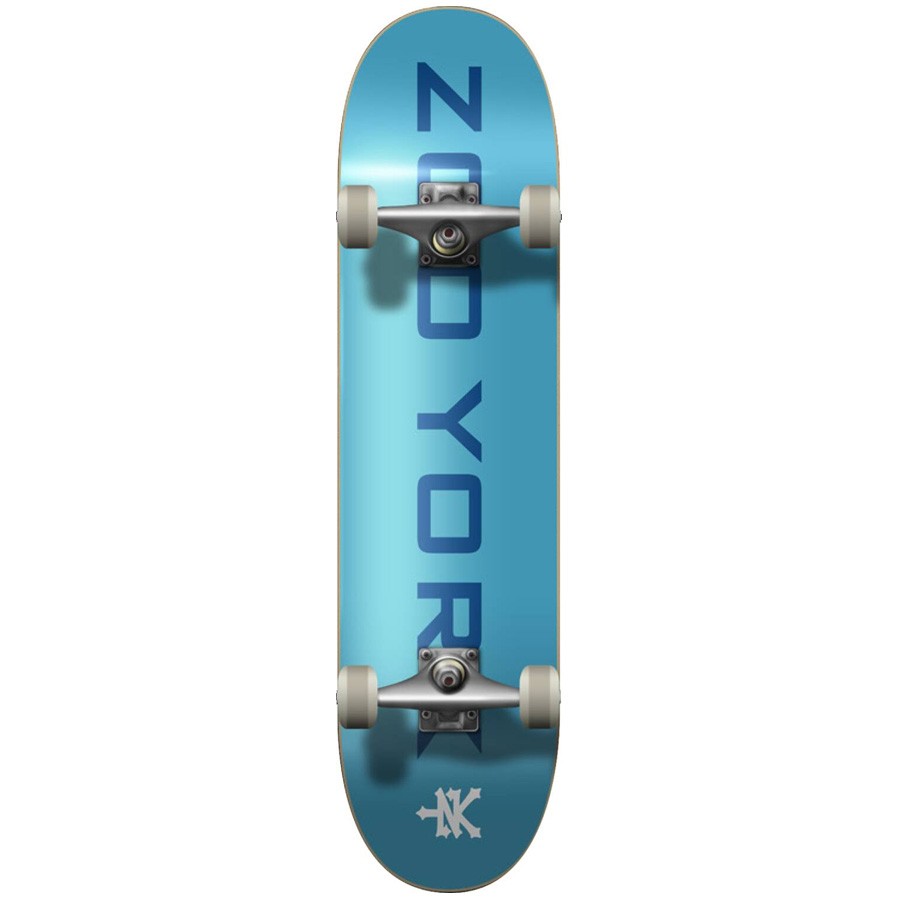 Zoo York Logo Block 8" Skateboard - Blue/White