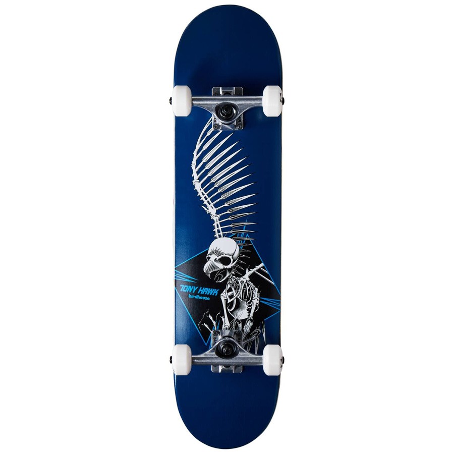 Birdhouse Stage 1 Full Skull 2 7.5" Skateboard - Blue