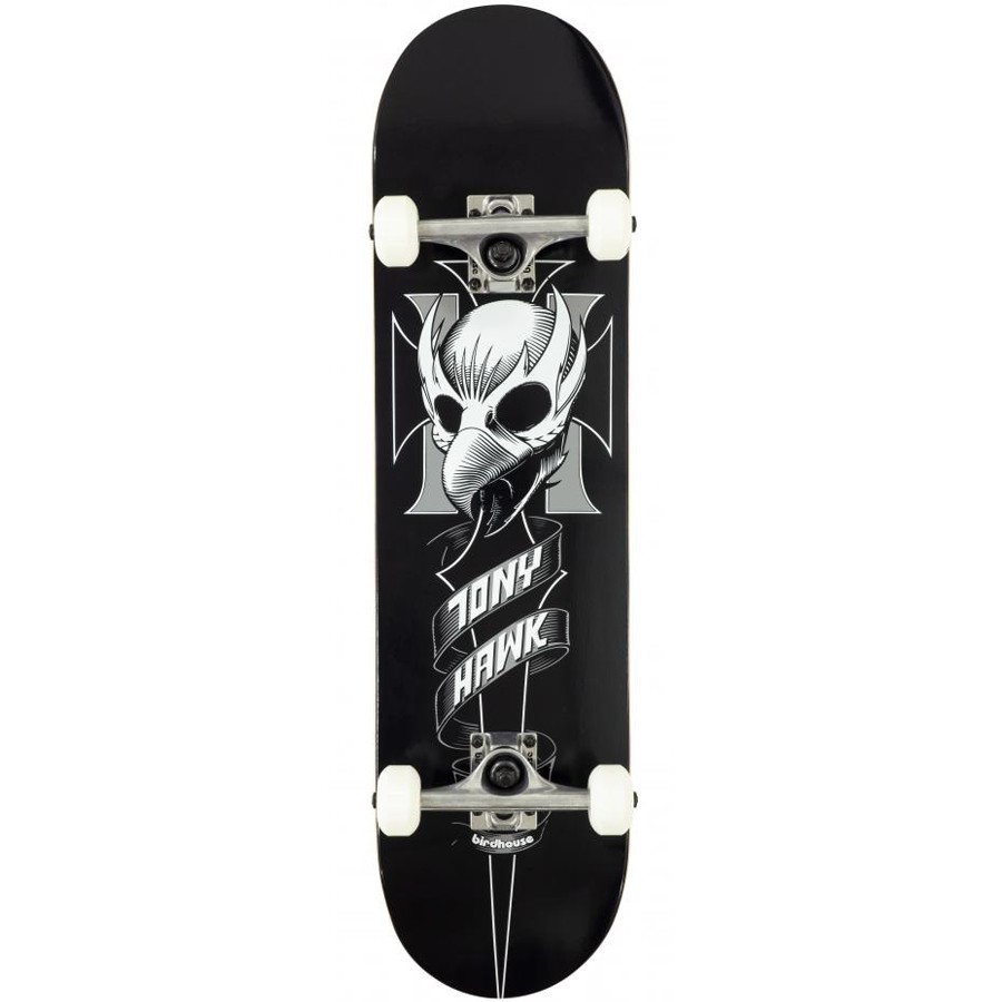 Birdhouse Stage 1 Crest 8" Skateboard - Black