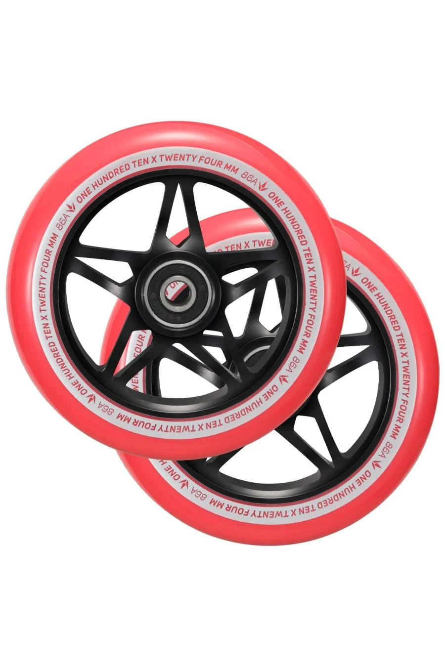 2 ks. BLUNT S3 110 MM WHEEL - BLACK / RED