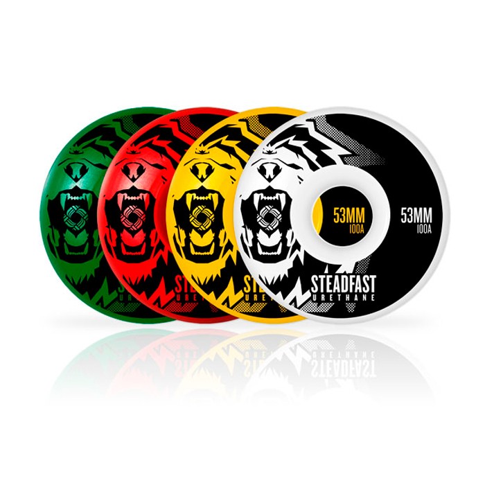 Steadfast Rasta 53mm Skateboard Wheels