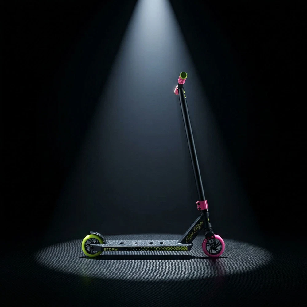 Story High Roller Air Stunt Scooter - Green/Mix
